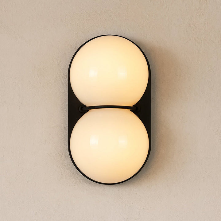 Two Globe Glass Wall Sconce