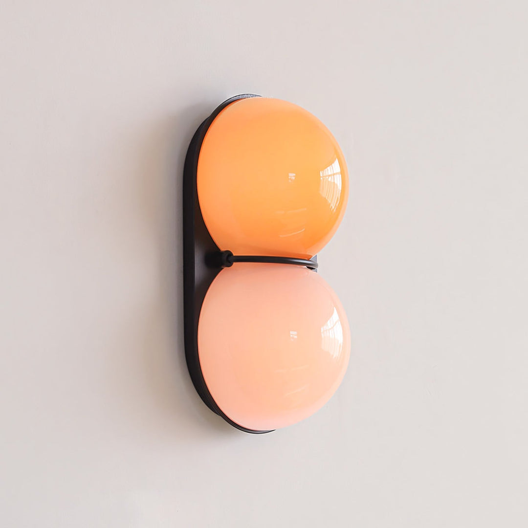 Two Globe Glass Wall Sconce