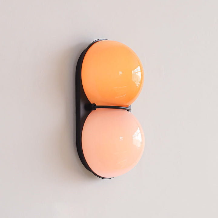 Two Globe Glass Wall Sconce