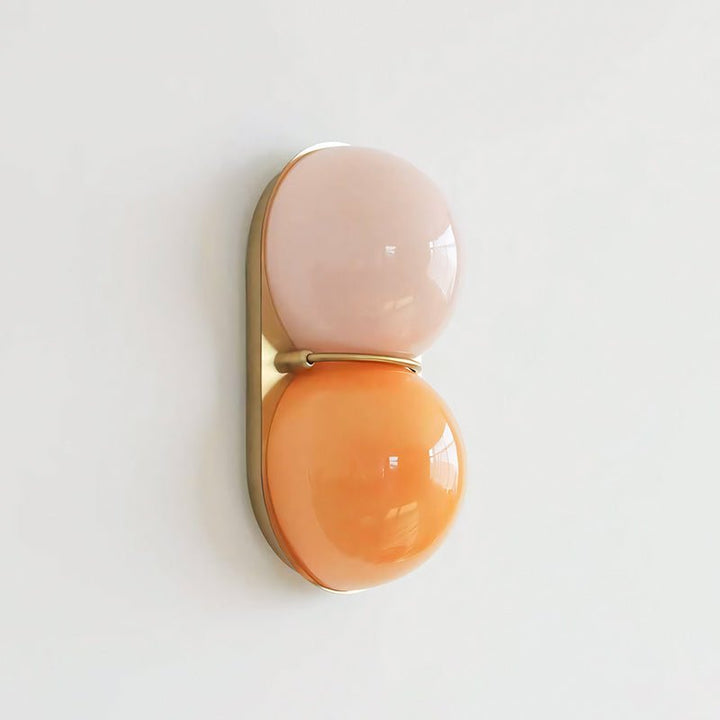 Two Globe Glass Wall Sconce