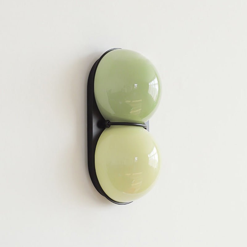 Two Globe Glass Wall Sconce