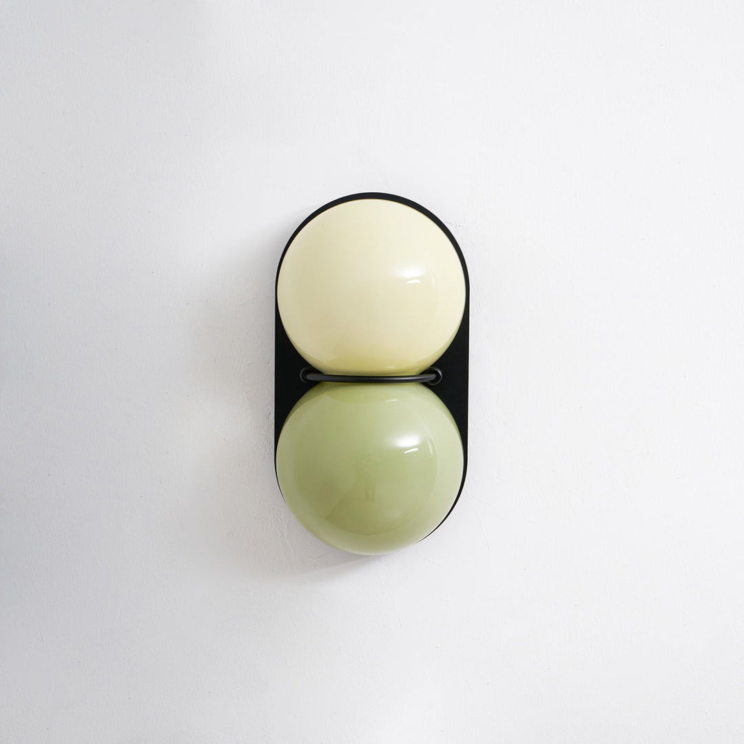 Two Globe Glass Wall Sconce
