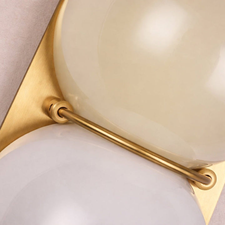 Two Globe Glass Plug-in Wall Sconce