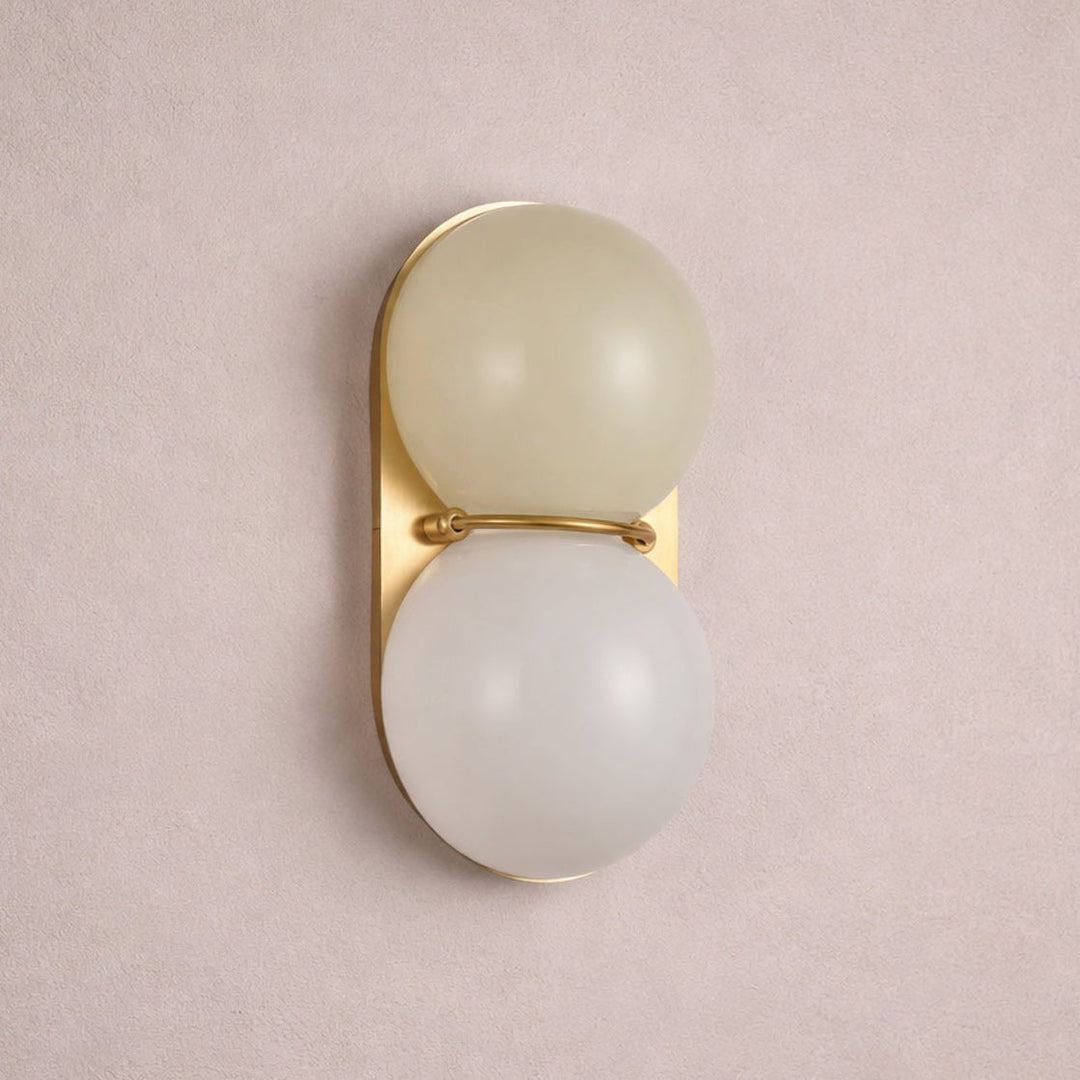 Two Globe Glass Wall Sconce