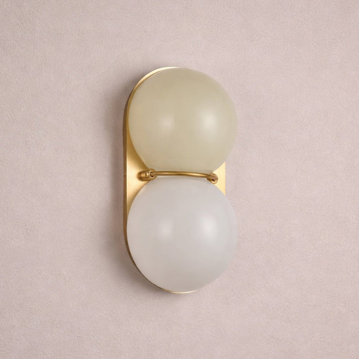 Two Globe Glass Wall Sconce