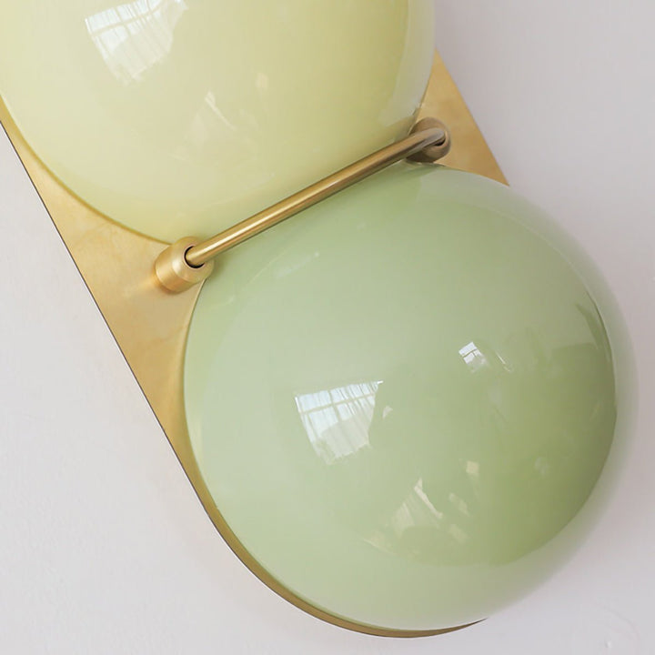 Two Globe Glass Wall Sconce