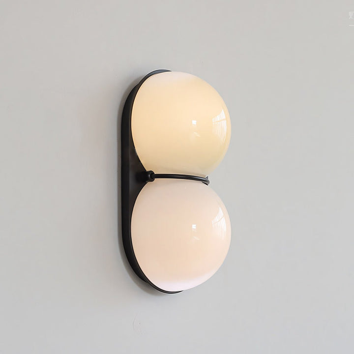 Two Globe Glass Wall Sconce
