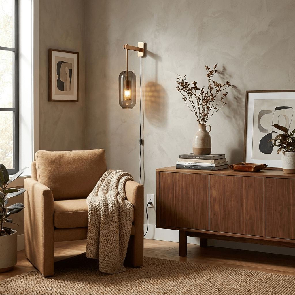 Vadim Glass Plug-in Wall Lamp