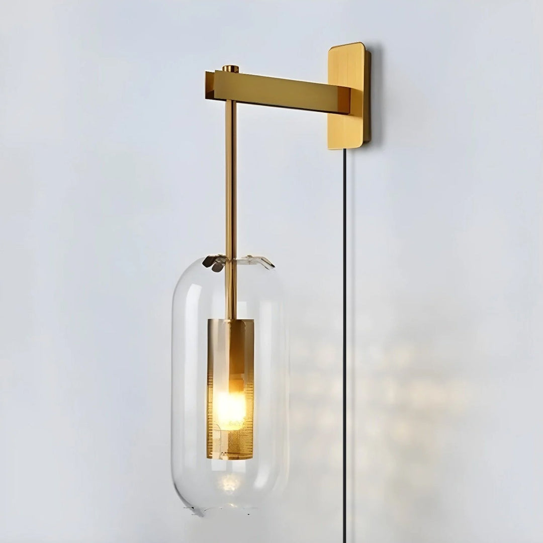 Vadim Glass Plug-in Wall Lamp