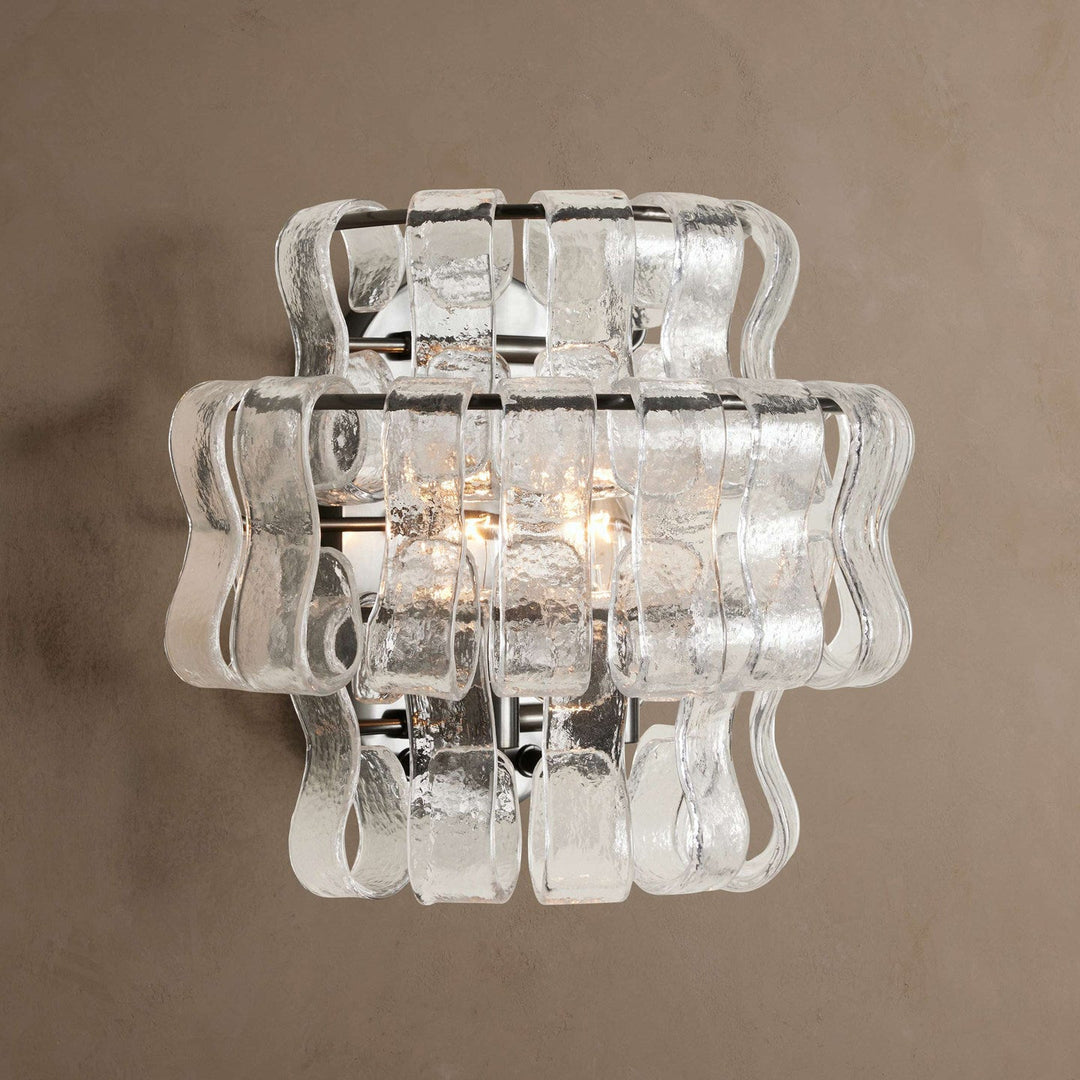 Valena Ripple Glass Wall Sconce