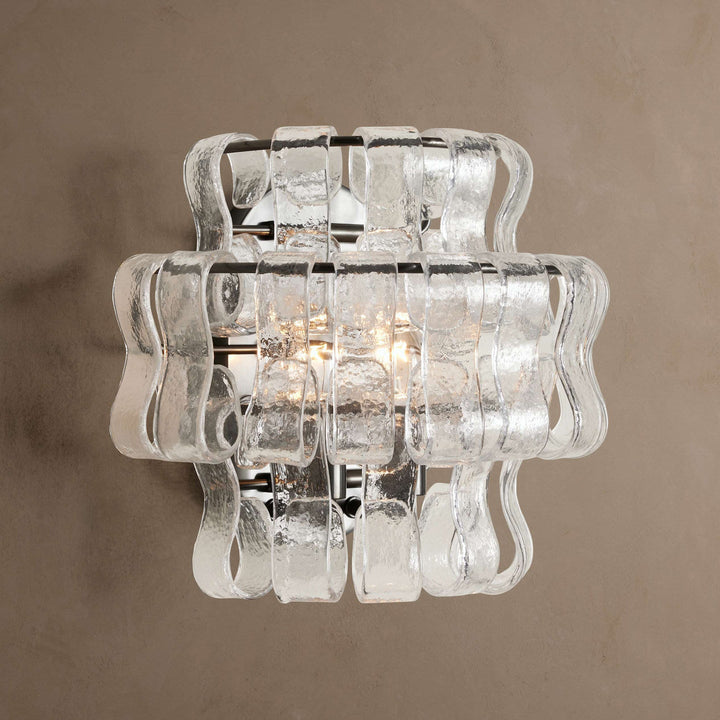 Valena Ripple Glass Wall Sconce