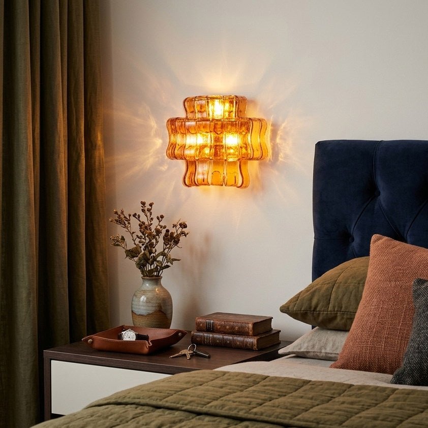 Valena Ripple Glass Wall Sconce