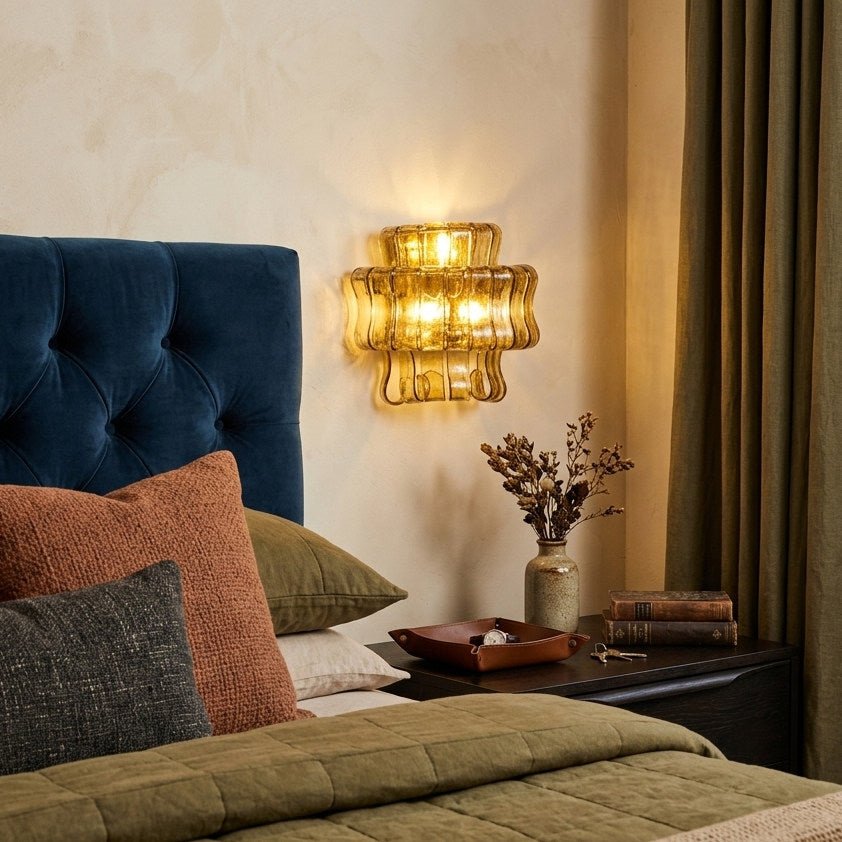 Valena Ripple Glass Wall Sconce