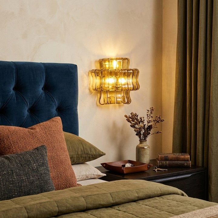 Valena Ripple Glass Wall Sconce