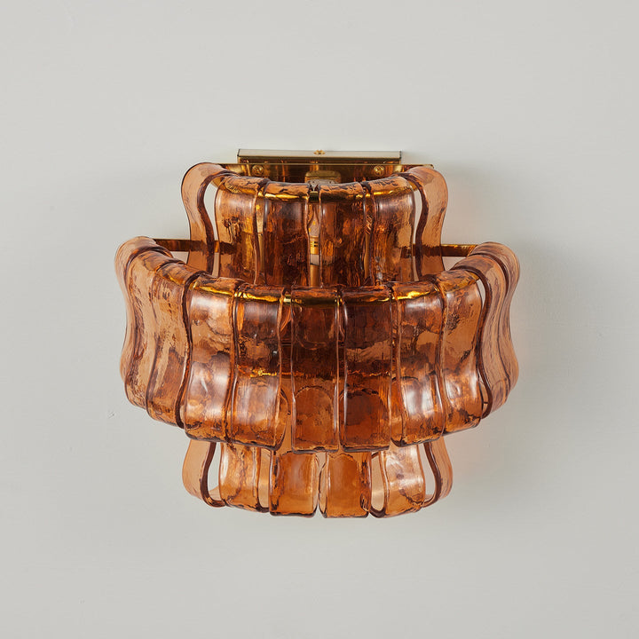 Valena Ripple Glass Wall Sconce