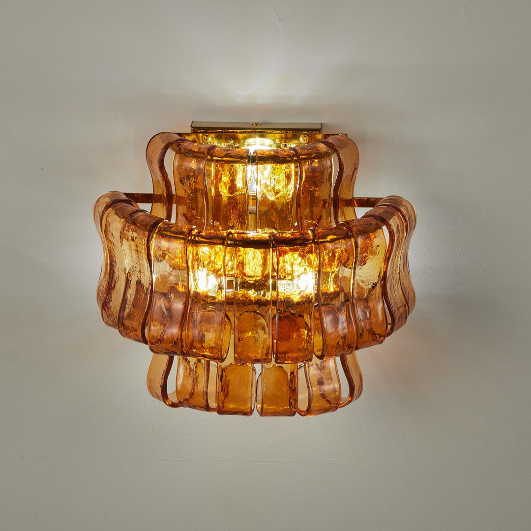 Valena Ripple Glass Wall Sconce
