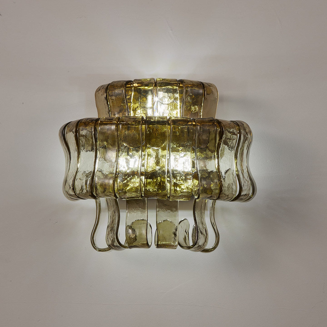 Valena Ripple Glass Wall Sconce