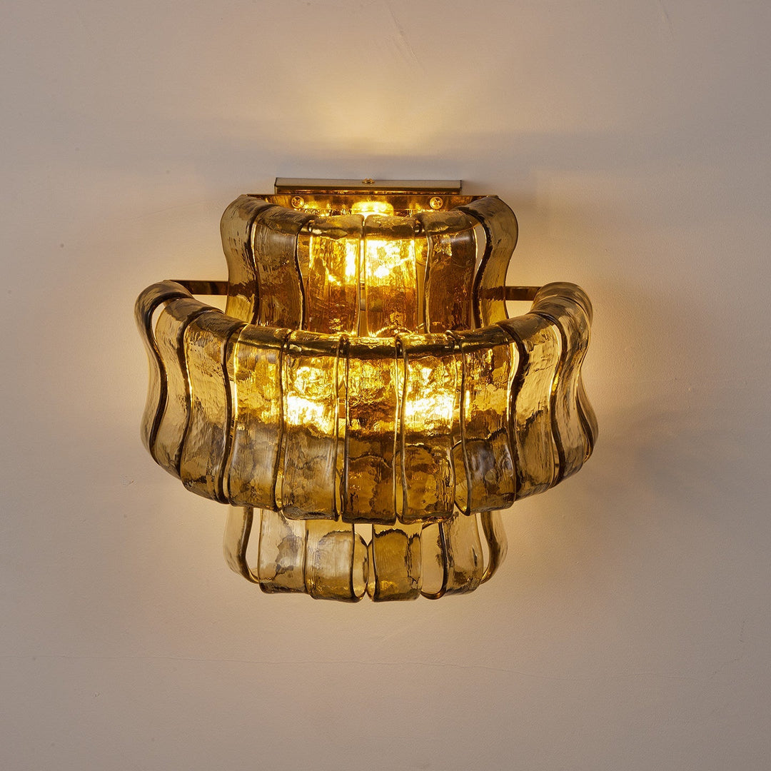 Valena Ripple Glass Wall Sconce