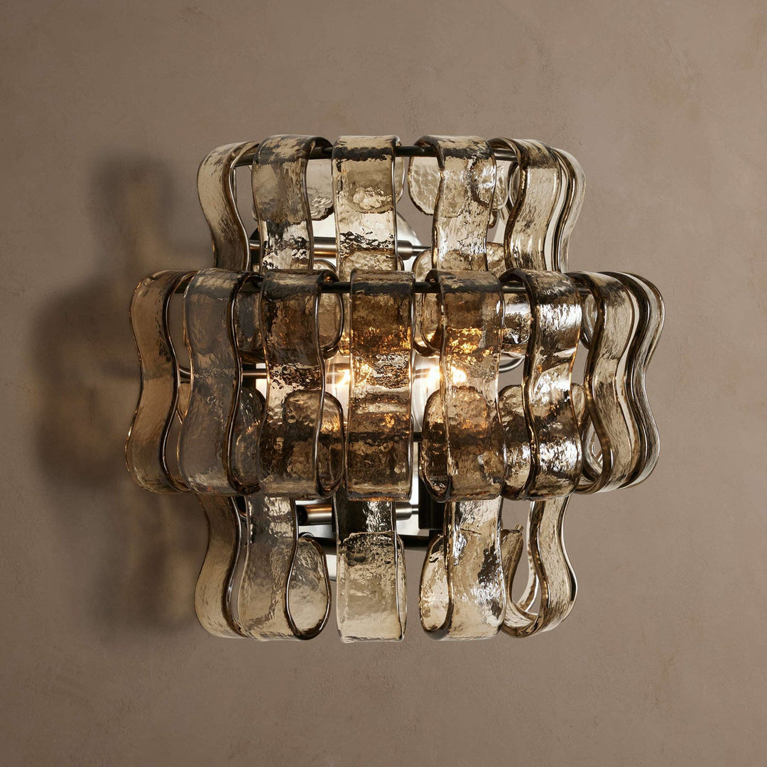 Valena Ripple Glass Wall Sconce