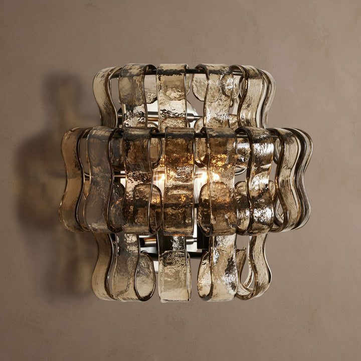 Valena Ripple Glass Wall Sconce