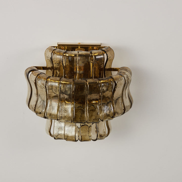 Valena Ripple Glass Wall Sconce