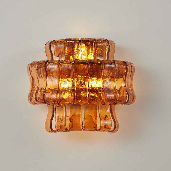 Valena Ripple Glass Wall Sconce