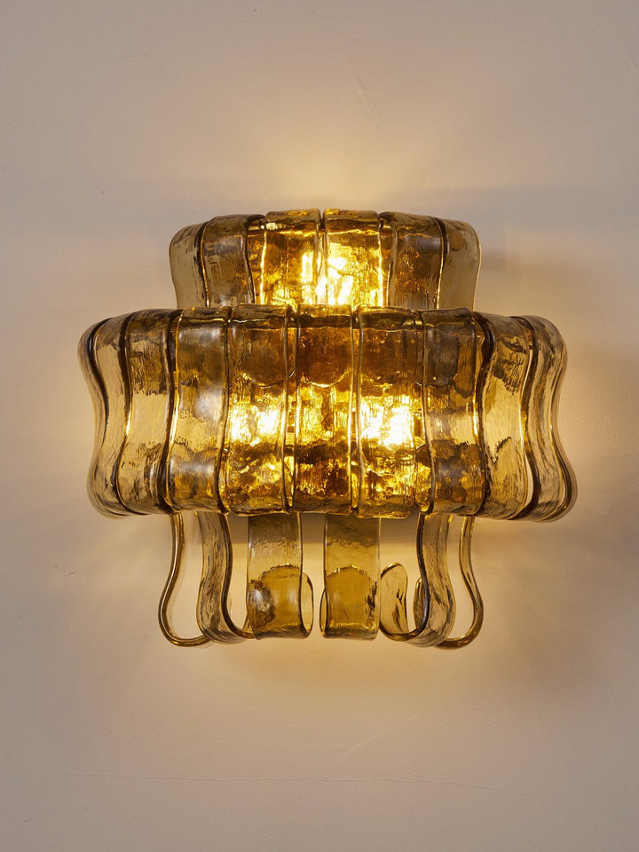 Valena Ripple Glass Wall Sconce