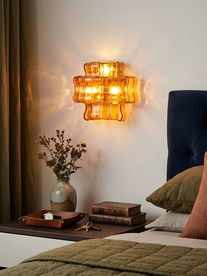 Valena Ripple Glass Wall Sconce