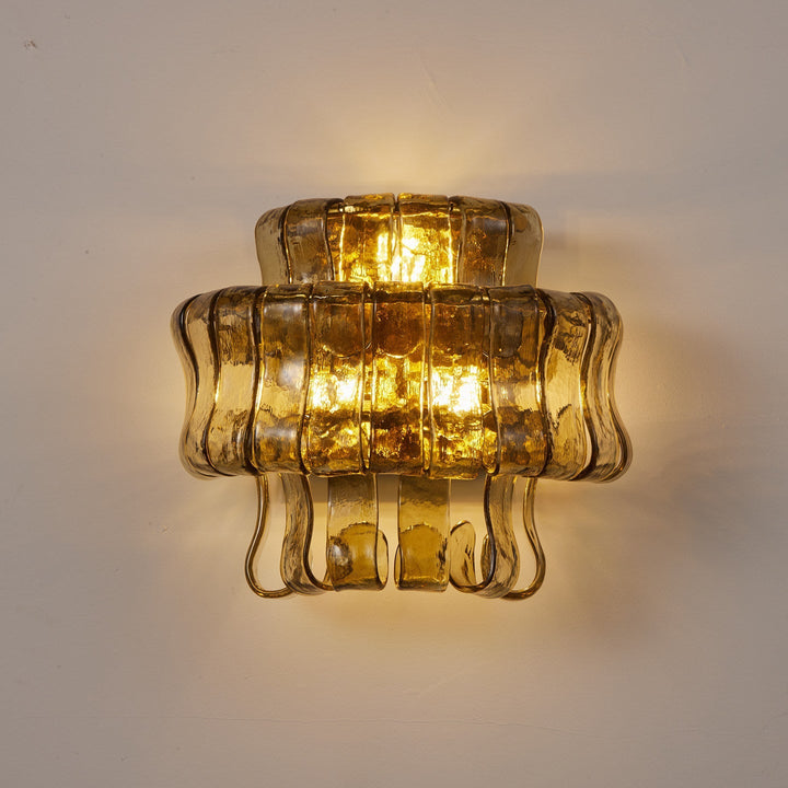 Valena Ripple Glass Wall Sconce