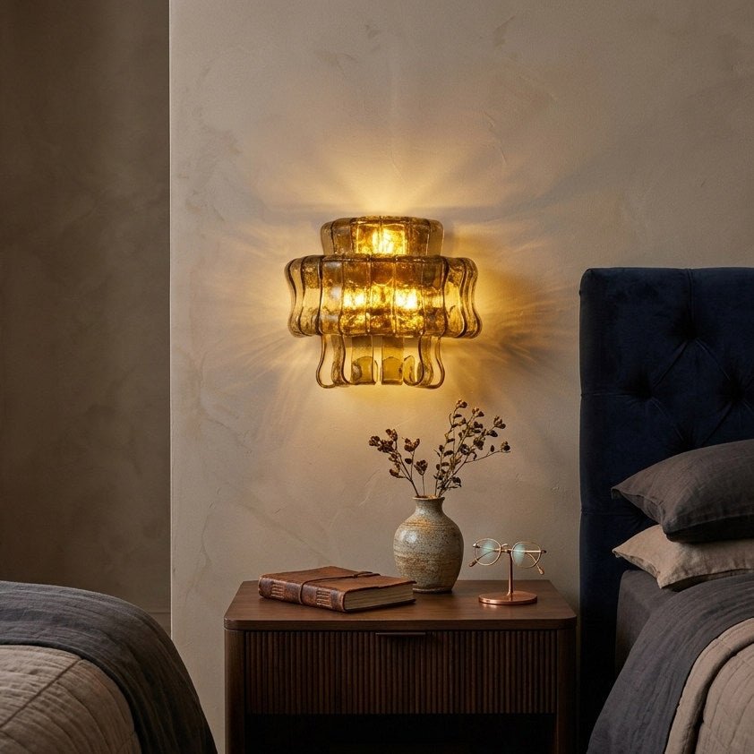 Valena Ripple Glass Wall Sconce