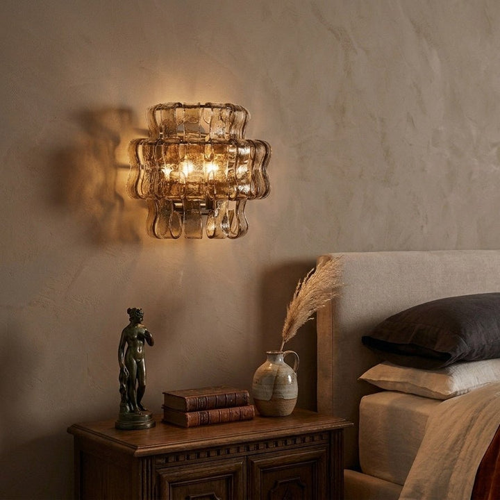 Valena Ripple Glass Wall Sconce