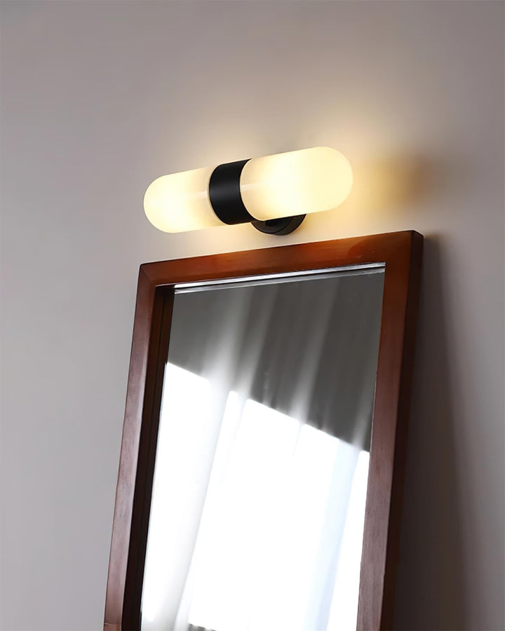 Vertical Capsule Glass Wall Sconce