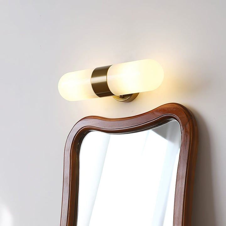 Vertical Capsule Glass Wall Sconce