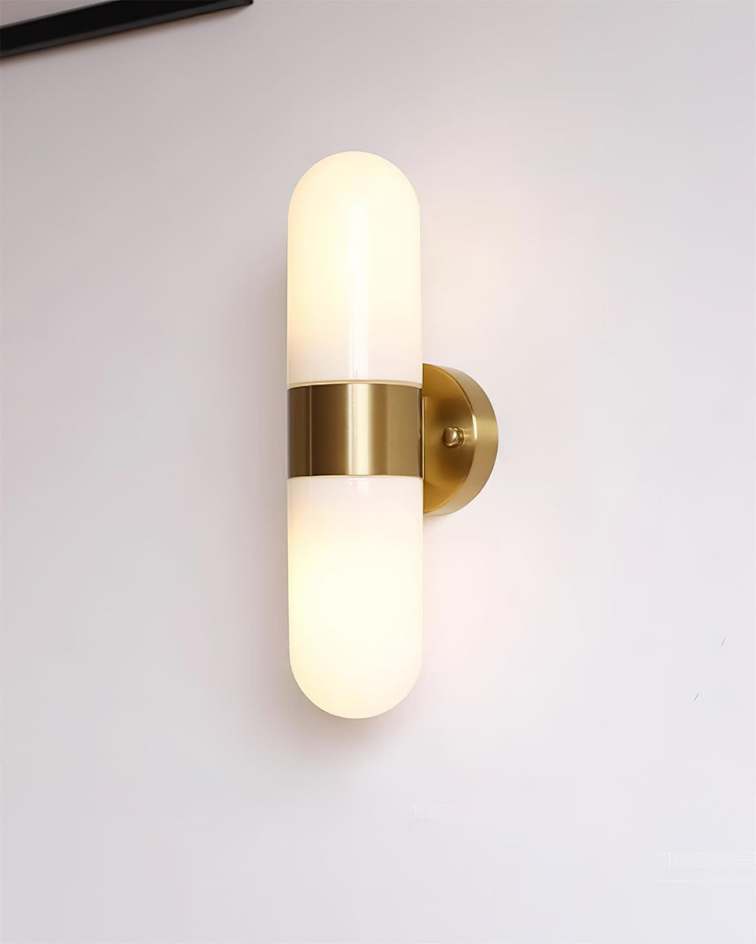 Vertical Capsule Glass Wall Sconce