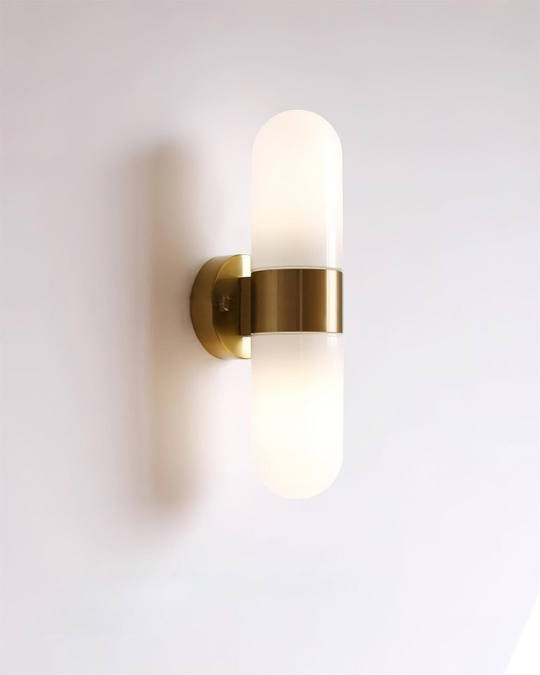 Vertical Capsule Glass Wall Sconce