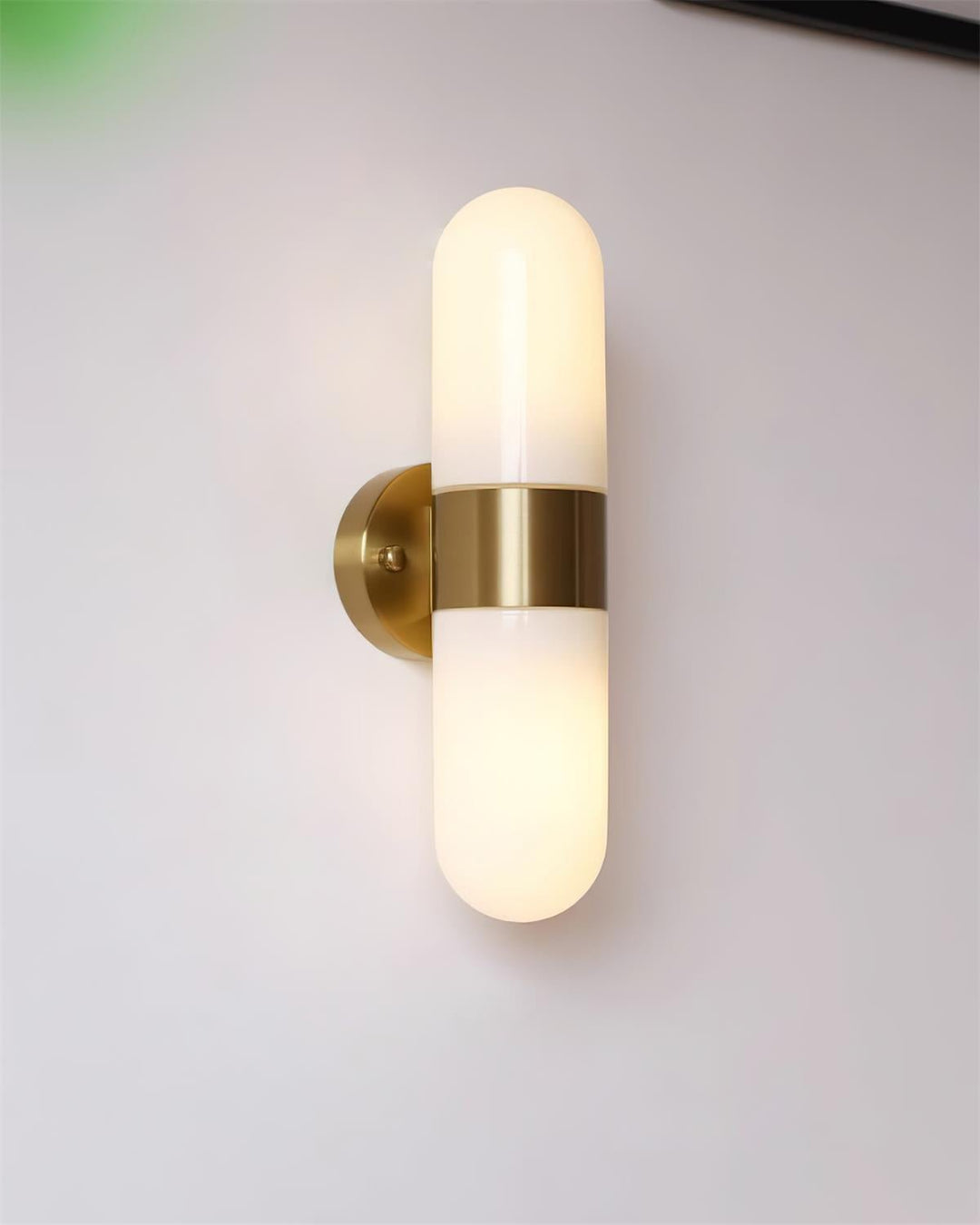 Vertical Capsule Glass Wall Sconce