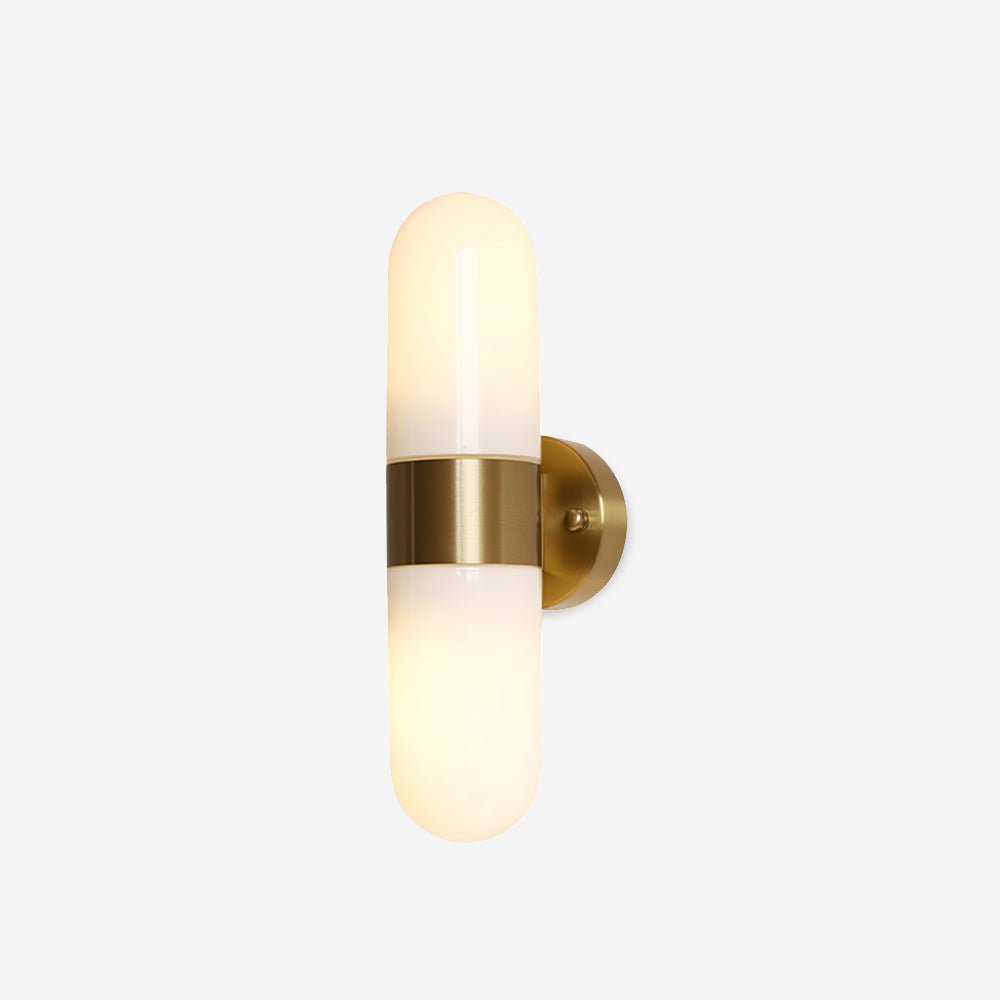 Vertical Capsule Glass Wall Sconce