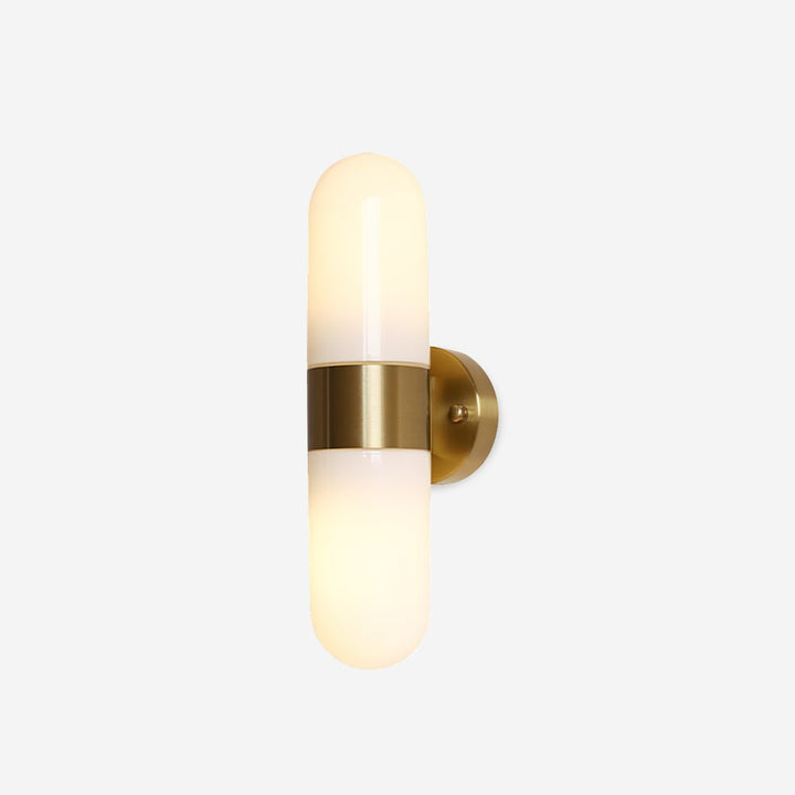 Vertical Capsule Glass Wall Sconce