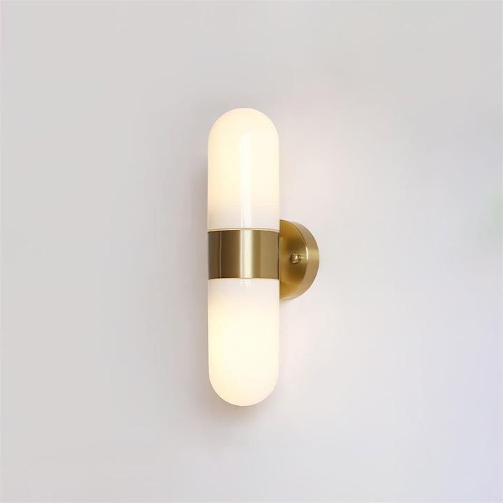 Vertical Capsule Glass Wall Sconce