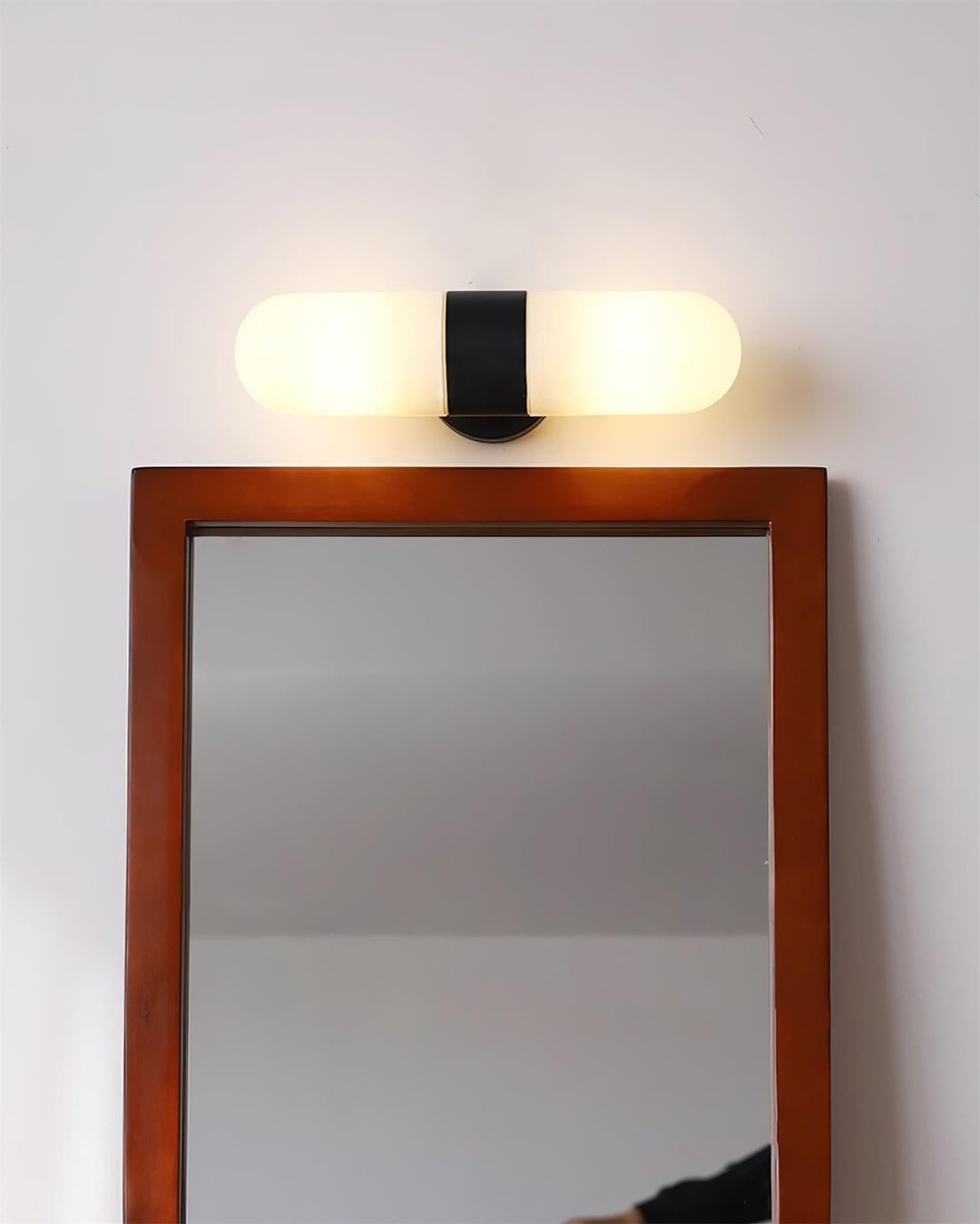 Vertical Capsule Glass Wall Sconce