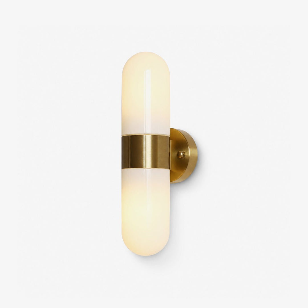 Vertical Capsule Glass Wall Sconce