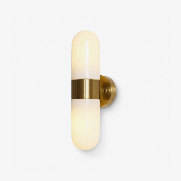 Vertical Capsule Glass Wall Sconce