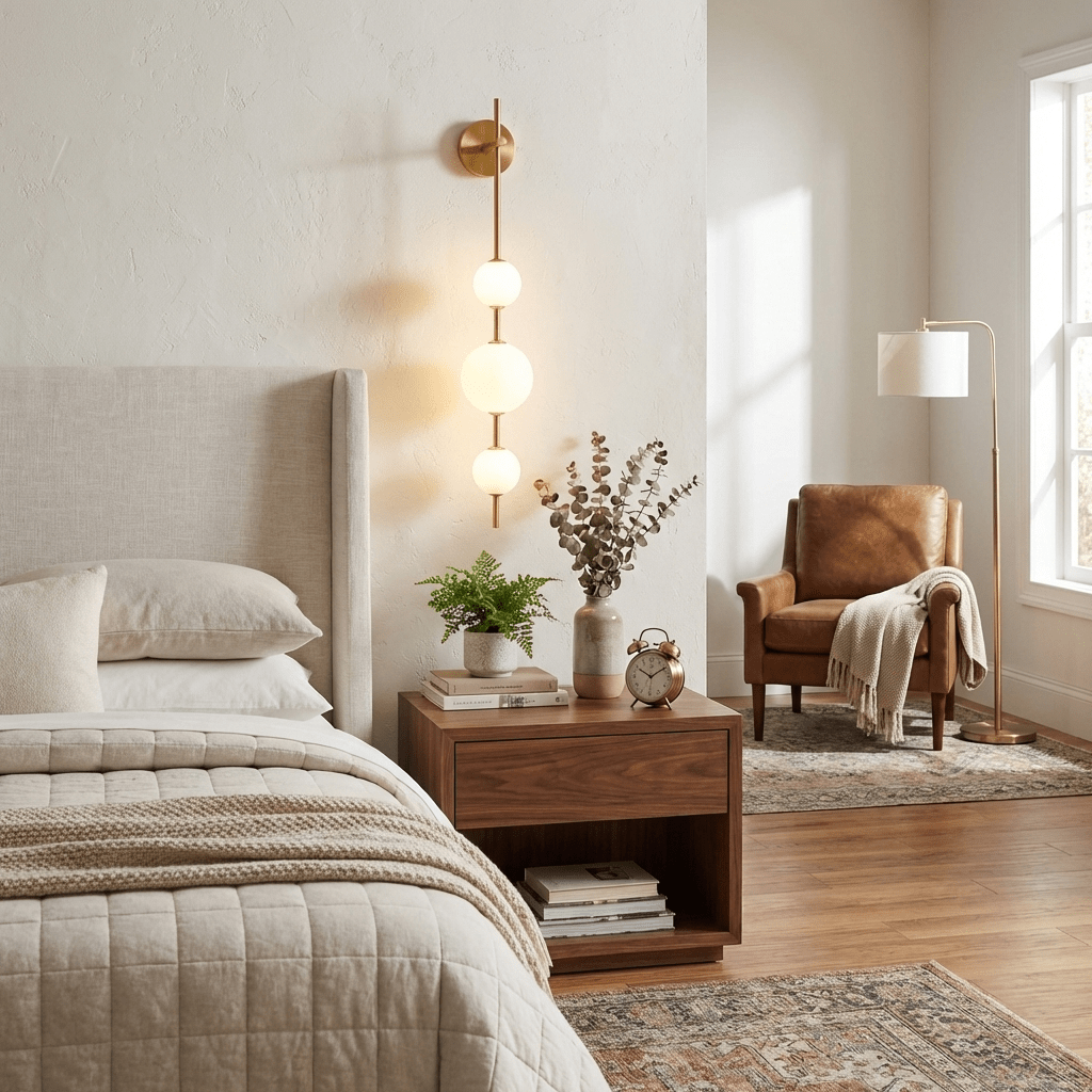 Vertical Globe Wall Lamp