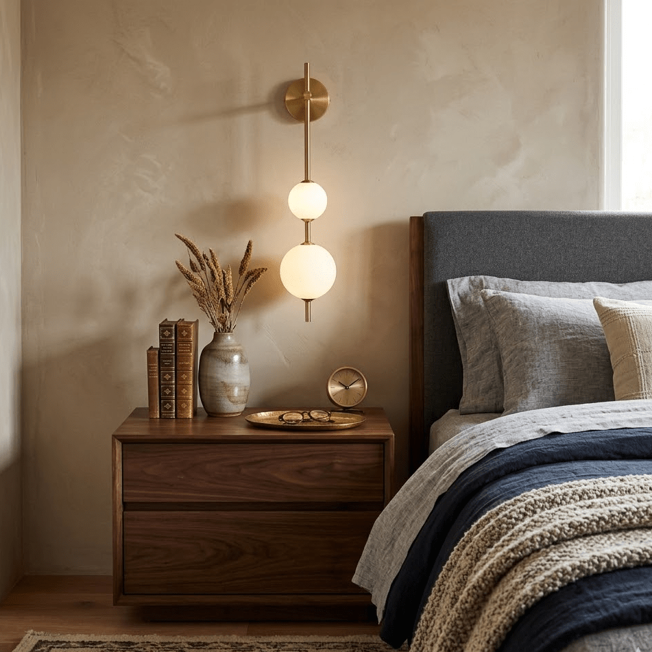 Vertical Globe Wall Lamp