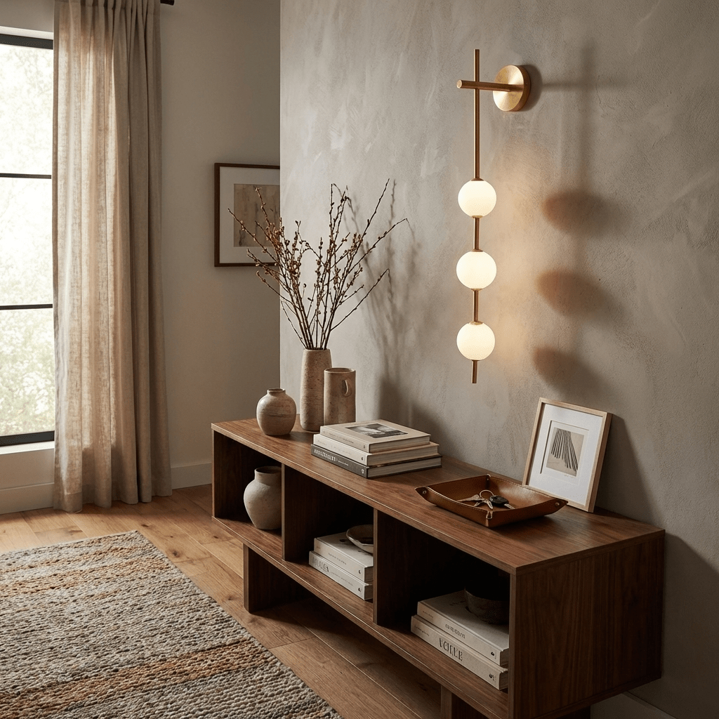 Vertical Globe Wall Lamp
