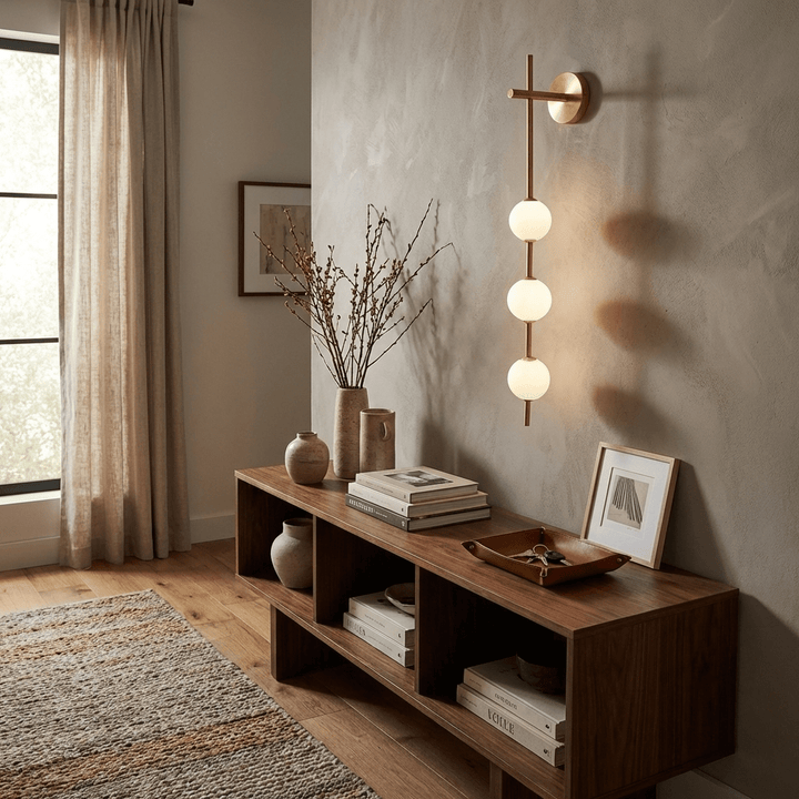Vertical Globe Wall Lamp