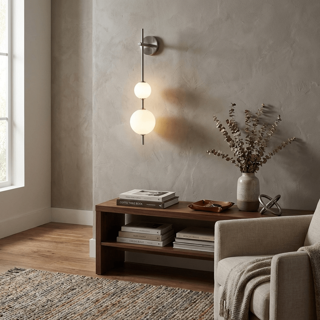 Vertical Globe Wall Lamp
