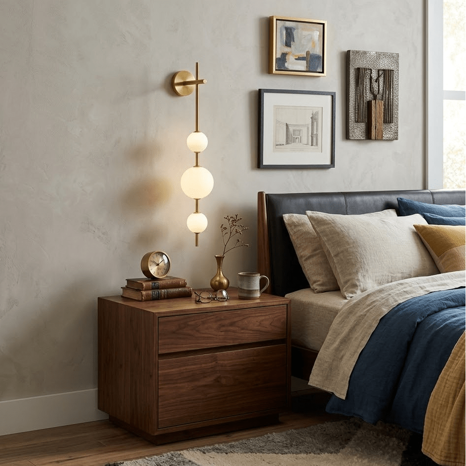 Vertical Globe Wall Lamp