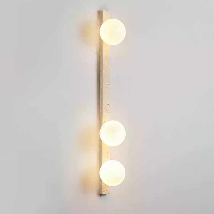 Vertical Travertine Wall Sconce