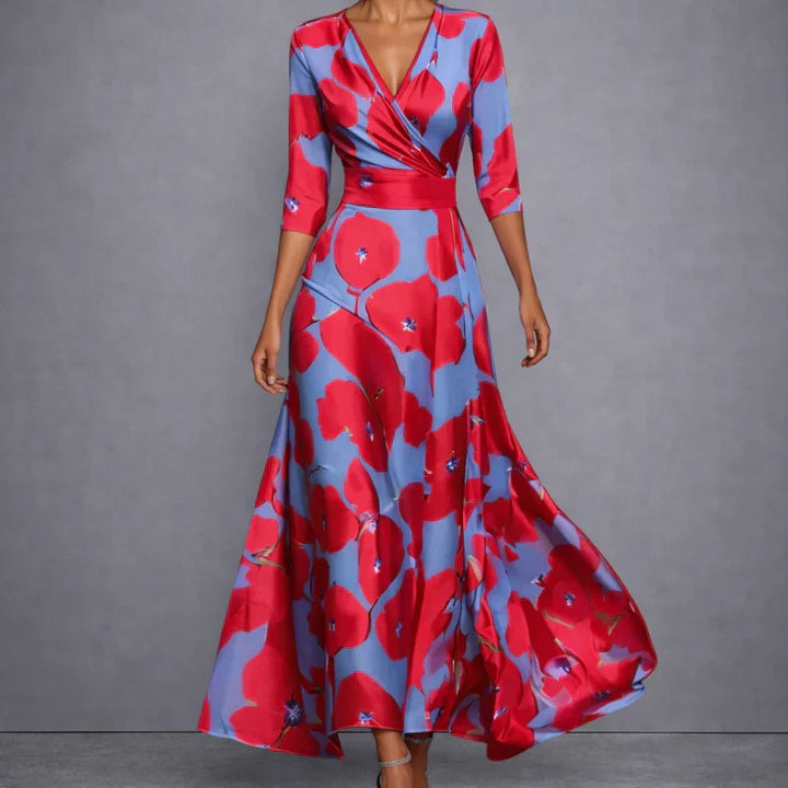 KLEURRIJKE MAXI-JURK VOOR VROUWEN